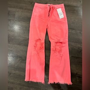 Brand new with tags Risen brand jeans. Hot coral. size 11 (30)